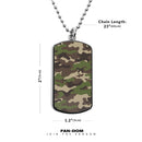 Military Camouflage Dog Tag Necklace