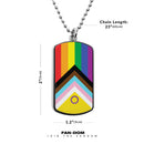 Pride Flag LGBTQA Dog Tag Necklace