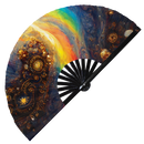 Dreamy Galaxy Bamboo Hand Fan