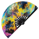 Dreamy Galaxy Bamboo Hand Fan