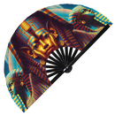 Egyptian Pharaoh Bamboo Hand Fan