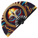 Egyptian Pharaoh Bamboo Hand Fan