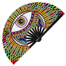 Evil Eye Bamboo Hand Fan