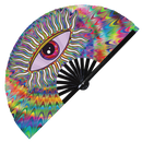 Evil Eye Bamboo Hand Fan