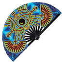 Evil Eye Bamboo Hand Fan