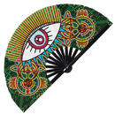Evil Eye Bamboo Hand Fan