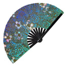 Flower Garden Bamboo Hand Fan