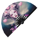 Geisha Sakura Blossom Bamboo Hand Fan
