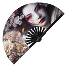 Geisha Sakura Blossom Bamboo Hand Fan