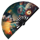 Geisha Sakura Blossom Bamboo Hand Fan