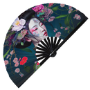 Geisha Sakura Blossom Bamboo Hand Fan