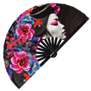 Geisha Sakura Blossom Bamboo Hand Fan
