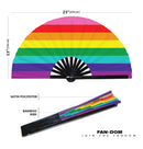 Pride Flag LGBTQA Bamboo Hand Fan