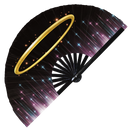 Devil Horn Angel Halo Bamboo Hand Fan