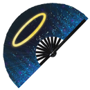 Devil Horn Angel Halo Bamboo Hand Fan