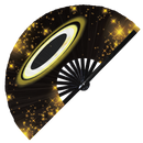 Devil Horn Angel Halo Bamboo Hand Fan