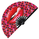 Lips Bamboo Hand Fan