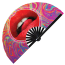 Lips Bamboo Hand Fan