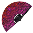 Manta ray Hand Fan UV Glow Folding Fan Festival Rave Fan Dancing Graphic Fan Tattoo Art Fan Tribal Hand Party Rave Circuit Festival Event Fan