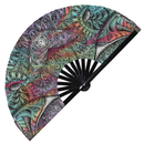 Manta ray Hand Fan UV Glow Folding Fan Festival Rave Fan Dancing Graphic Fan Tattoo Art Fan Tribal Hand Party Rave Circuit Festival Event Fan