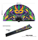 Mardi Gras Carnival Bamboo Hand Fan