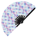 Mermaid Scales Bamboo Hand Fan