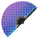 Mermaid Scales Bamboo Hand Fan