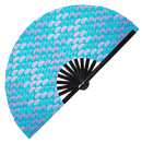 Mermaid Scales Bamboo Hand Fan