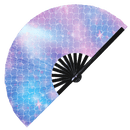 Mermaid Scales Bamboo Hand Fan