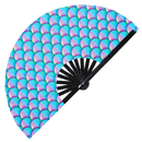 Mermaid Scales Bamboo Hand Fan