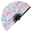 Mermaid Scales Bamboo Hand Fan