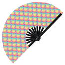 Mermaid Scales Bamboo Hand Fan