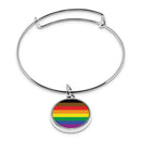 Pride Flag Cuff Bracelet With Pendant