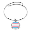 Pride Flag Cuff Bracelet With Pendant