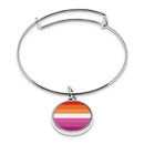 Pride Flag Cuff Bracelet With Pendant