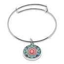 Henna Cuff Bracelet With Pendant