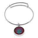 Evil Eye Cuff Bracelet With Pendant