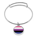 Pride Flag Cuff Bracelet With Pendant