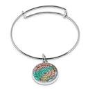 Henna Cuff Bracelet With Pendant