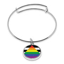 Pride Flag Cuff Bracelet With Pendant