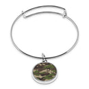 Military Camouflage Cuff Bracelet With Pendant