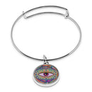 Evil Eye Cuff Bracelet With Pendant