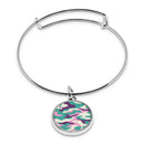 Military Camouflage Cuff Bracelet With Pendant