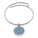 Henna Cuff Bracelet With Pendant