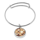 Military Camouflage Cuff Bracelet With Pendant