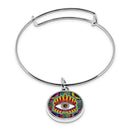 Evil Eye Cuff Bracelet With Pendant