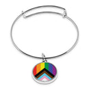 Pride Flag Cuff Bracelet With Pendant