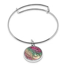 Henna Cuff Bracelet With Pendant