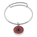Evil Eye Cuff Bracelet With Pendant