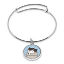 Cute Cat Pockets Cuff Bracelet With Pendant